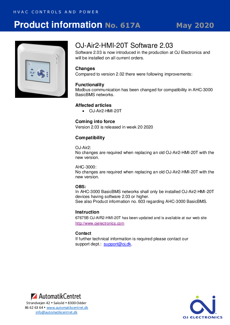 

617A OJ Air2 HMI 20T SW 2.03 May 2020

