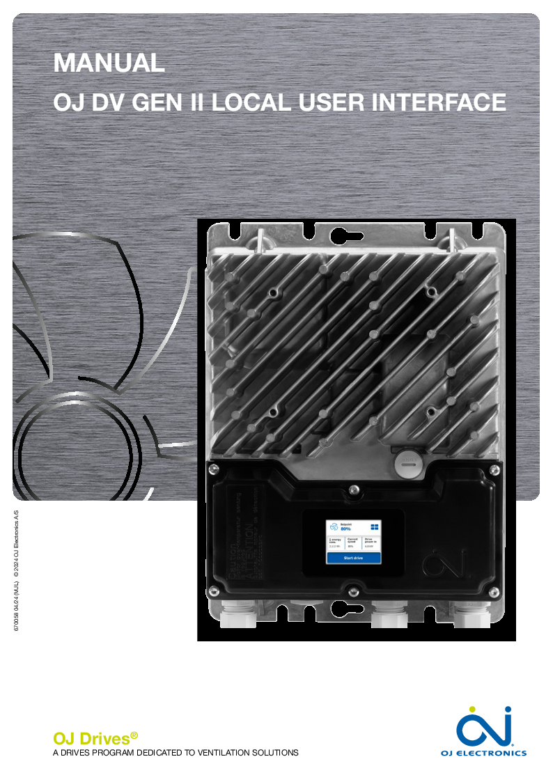 

OJ DV GEN II LOCAL USER INTERFACE manual


