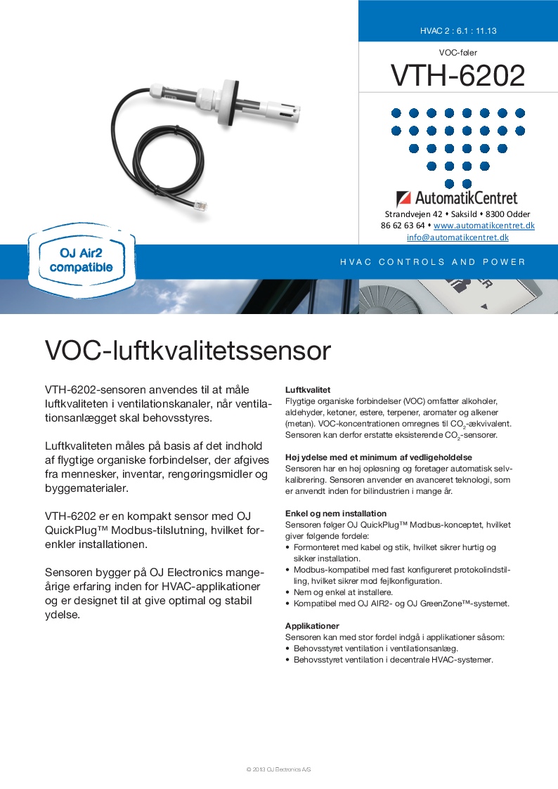 

VTH 6202 DK Datablad

