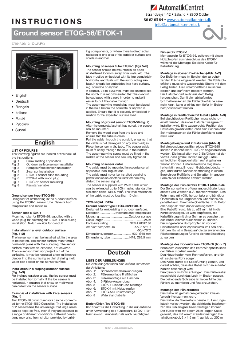 

Instruktion ETOG 56 og ETOK 1

