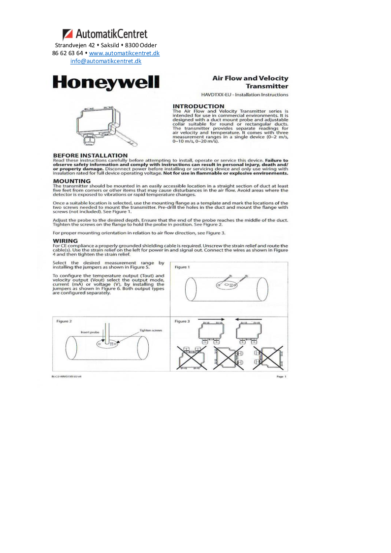 

HAVDTXX EU Installation EN

