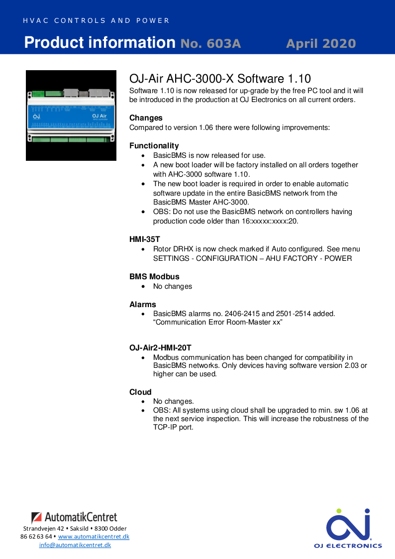 

603A AHC 3000 X SW 1.10 Apr 2020

