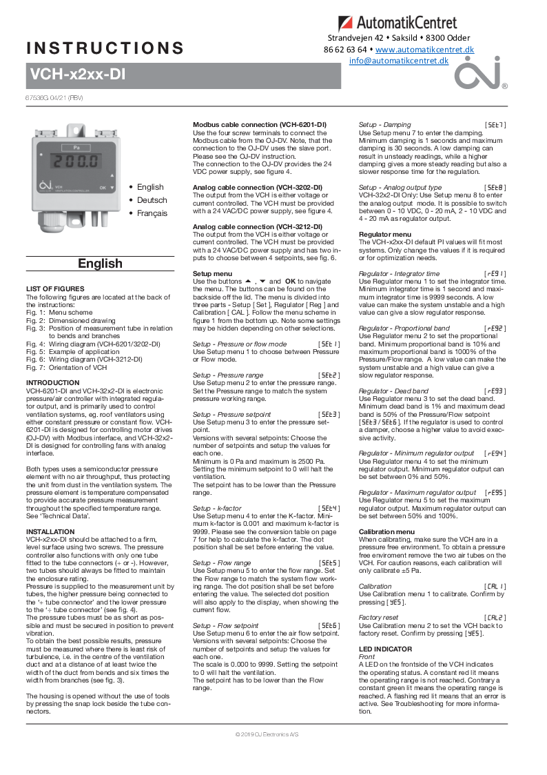 

VCH x2xx DI EN Install

