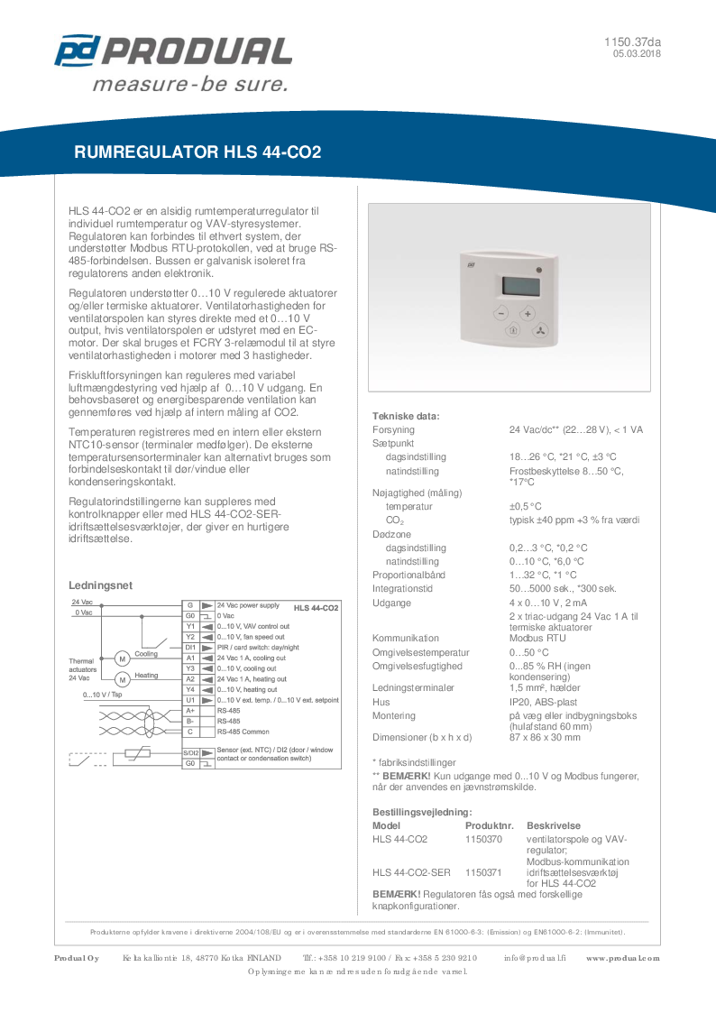 

HLS44 CO2 Datablad da

