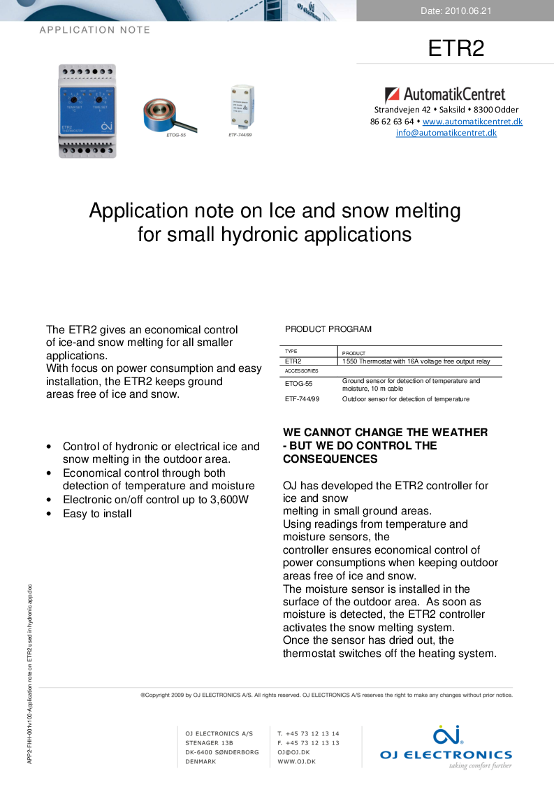 

ETR2  Application note

