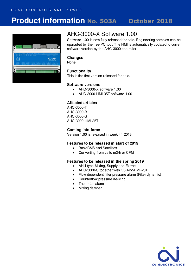 

503A AHC 3000 X SW 1.00 Oct 2018

