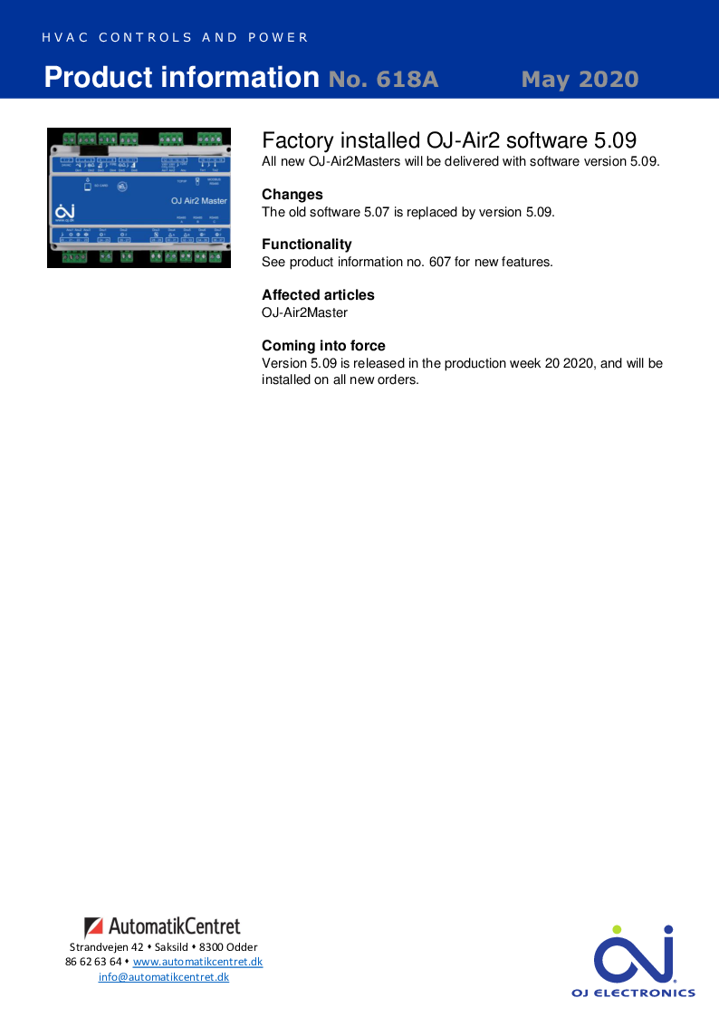 

618A OJ Air2 SW 5.09 factory installed May 2020

