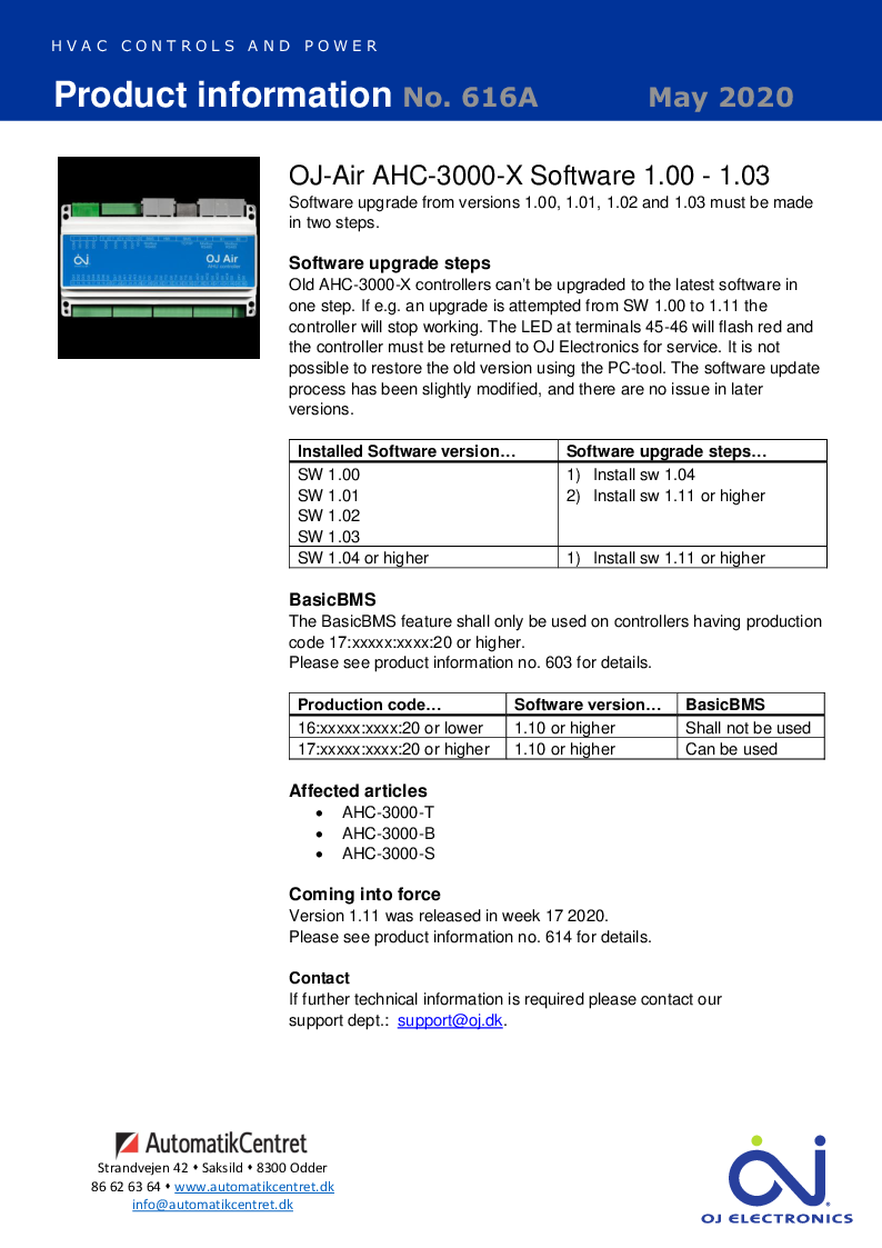 

616A AHC 3000 X SW 1.0   1.03 Apr 2020

