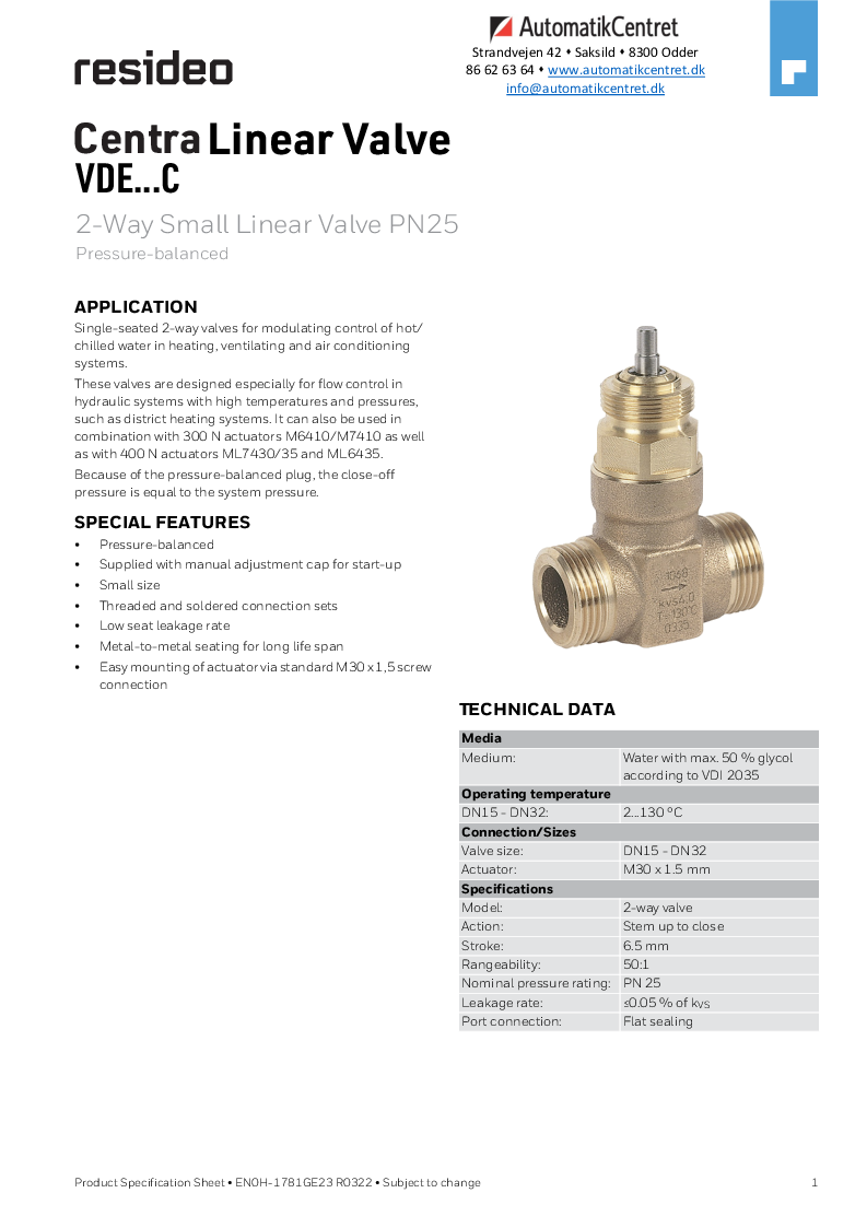 

VDEXC  Datablad Resideo EN

