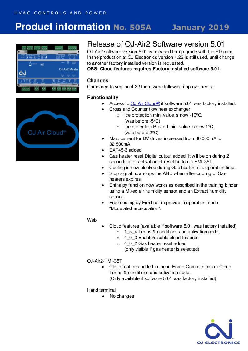 

505A OJ Air2 SW 5.01 Jan 2019

