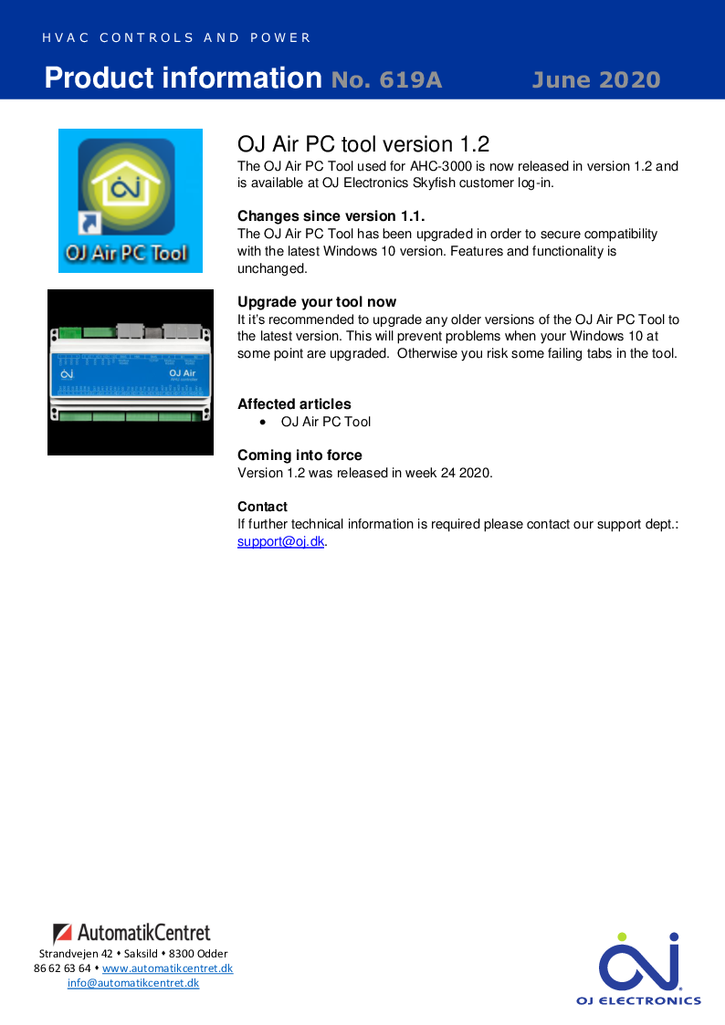 

619A OJ Air PC tool vers 1.2 June 2020

