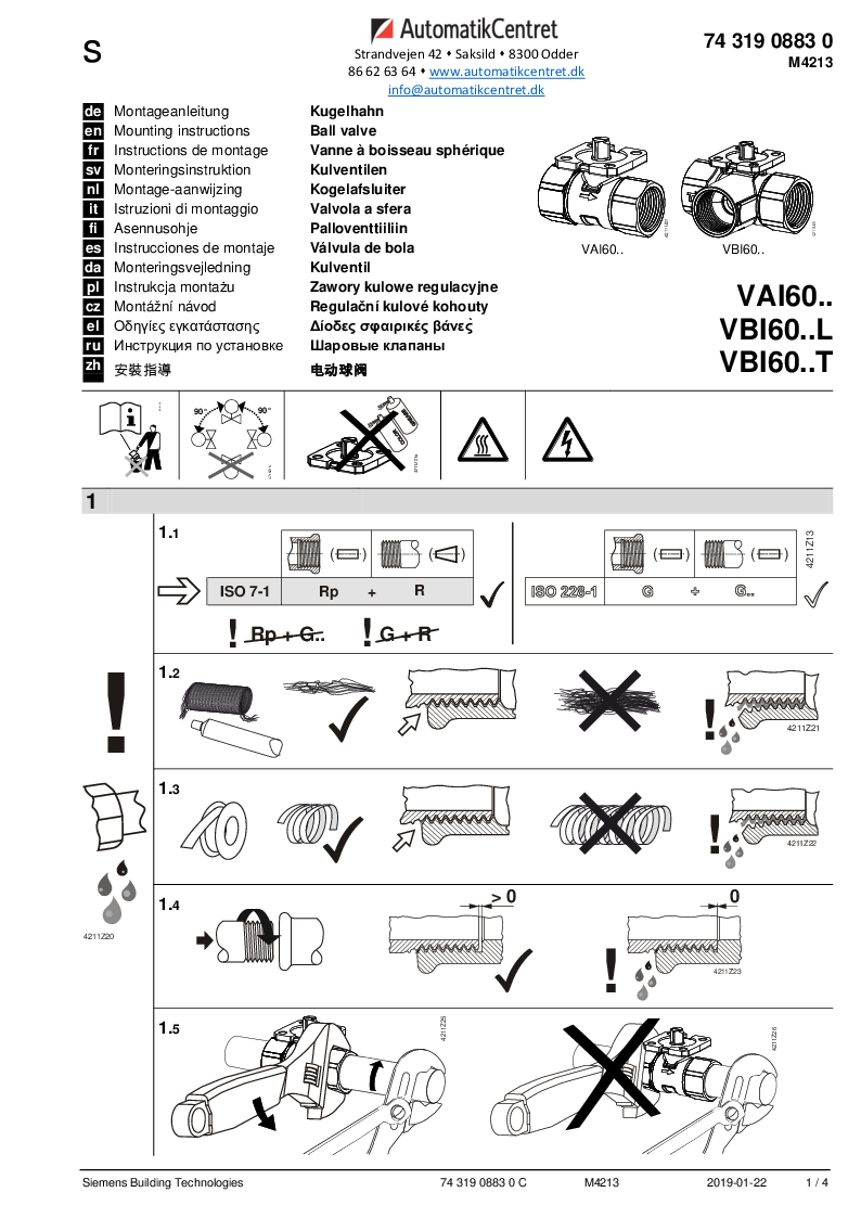 

VBI60.15 12T Monteringsvejl EN

