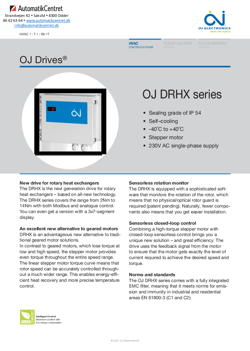 

OJ DRHX Styring Datablad GB

