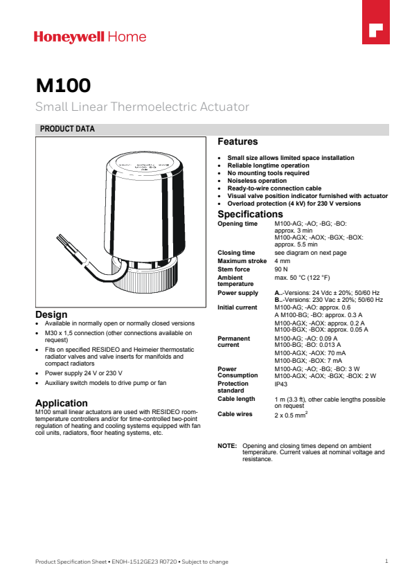 

M100 Datablad EN

