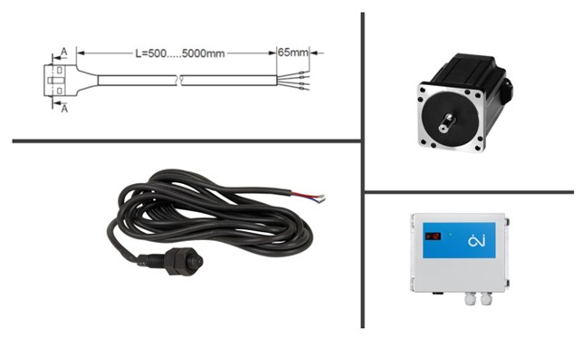 Styring og stepmotor 2Nm m/display inkl.motorkabel | OJ-RHX2M-1412