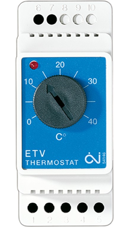 Termostat f/DIN-Mont inkl. rumføler | ETV-1999